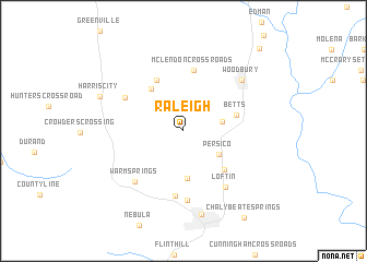 map of Raleigh