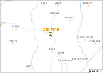 map of Raleigh