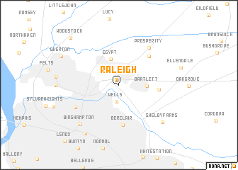 map of Raleigh