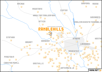 map of Ramble Hills