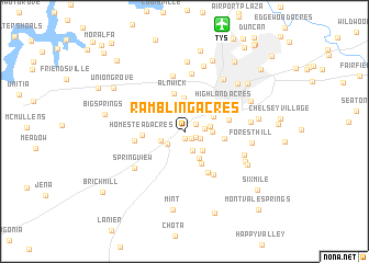 map of Rambling Acres