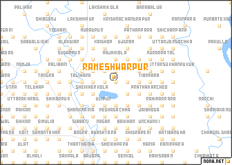 map of Rāmeshwarpur