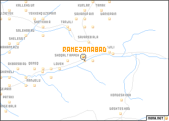 map of Rameẕānābād