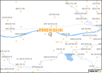 map of Ramoniškiai