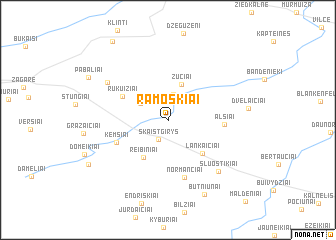 map of Ramoškiai