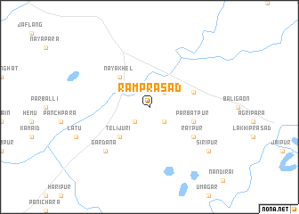 map of Rāmprāsād