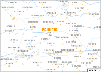 map of Ramučiai