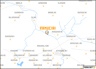 map of Ramučiai