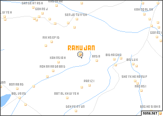 map of Ramūjān