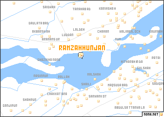 map of Ramzāh Hunjan