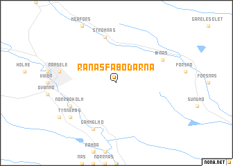 map of Ranasfäbodarna
