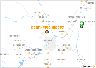 map of Ranchería Juárez