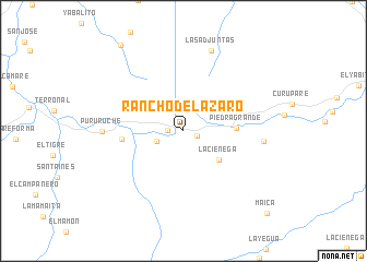 map of Rancho de Lázaro