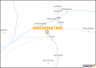 map of Ranchos de Taos