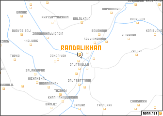 map of Rand ‘Alī Khān