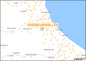 map of Rangarj Maḩalleh