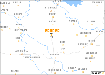 map of Ranger