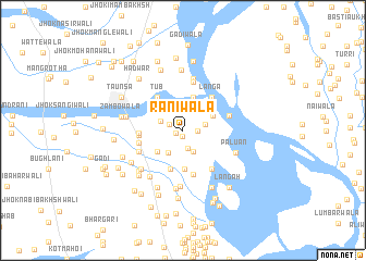 map of Rānīwāla