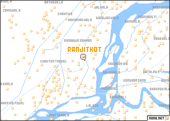 map of Ranjītkot