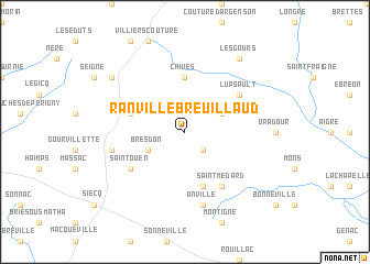 map of Ranville-Breuillaud