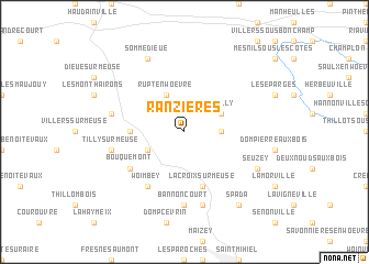 map of Ranzières