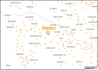 map of Raonići