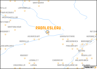 map of Raon-lès-Leau