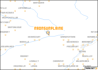 map of Raon-sur-Plaine