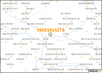 map of Rárospuszta
