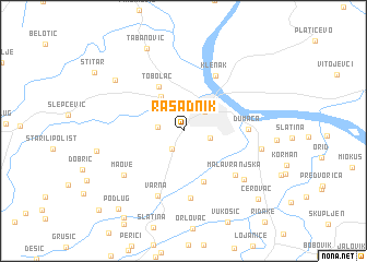 map of Rasadnik