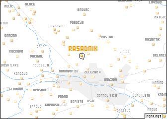 map of Rasadnik