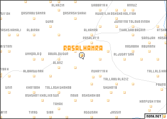 map of Raʼs al Ḩamrāʼ