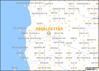 map of Raʼs al Kattān