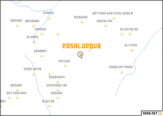 map of Raʼs al ‘Urqūb