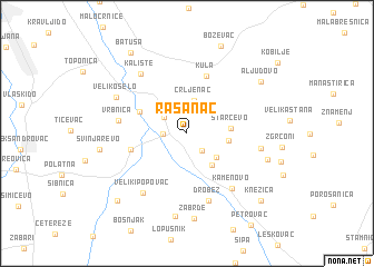 map of Rašanac