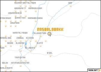 map of Raʼs Ba‘labakk