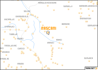 map of Rašćani