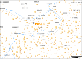 map of Raščići