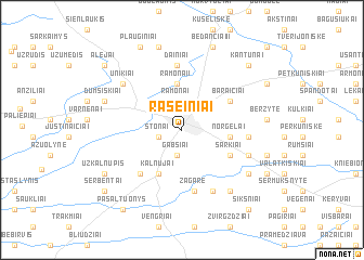 map of Raseiniai