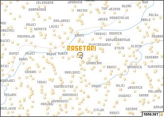 map of Rašetari