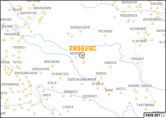 map of Rasevac