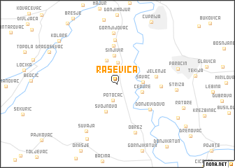 map of Raševica