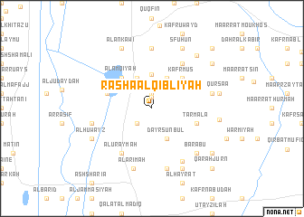 map of Rāshā al Qiblīyah