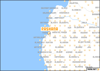 map of Rāshānā