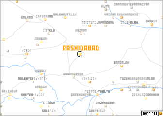 map of Rashīdābād