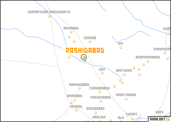 map of Rashīdābād