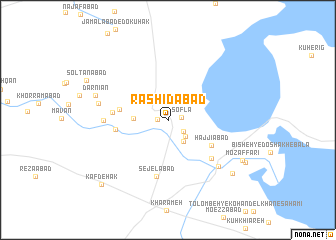 map of Rashīdābād