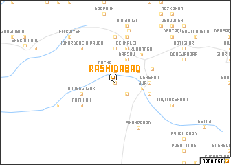 map of Rashīdābād