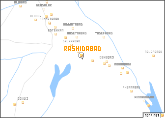 map of Rashīdābād