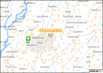 map of Rashidābād